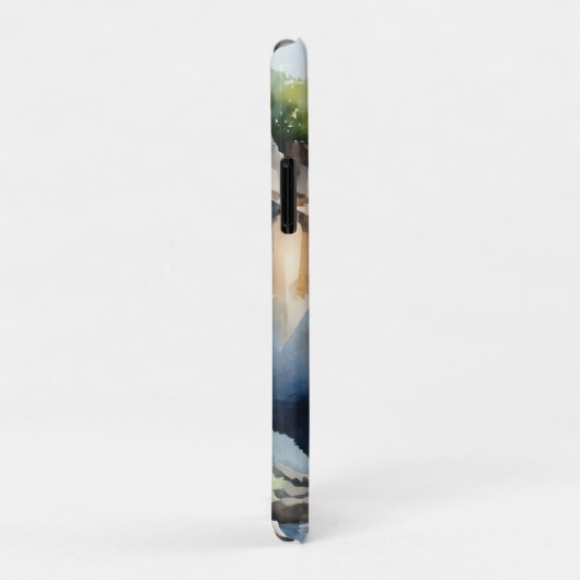 Watercolor geschilderde waterval Case-Mate iPhone case (Achterkant/rechts)