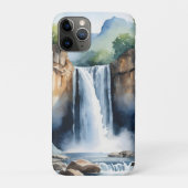 Watercolor geschilderde waterval Case-Mate iPhone case (Achterkant)