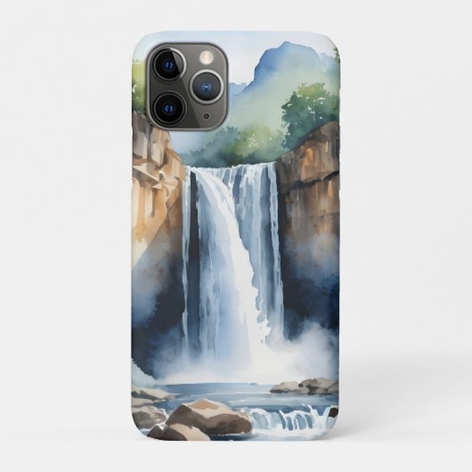 Watercolor geschilderde waterval Case-Mate iPhone case (Achterkant)