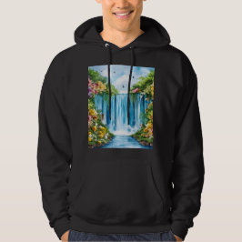 Watercolor geschilderde waterval hoodie