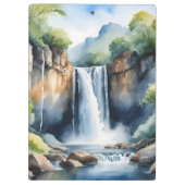 Watercolor geschilderde waterval klembord (Achterkant)