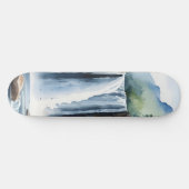 Watercolor geschilderde waterval persoonlijk skateboard (Horizontaal)