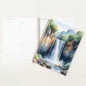 Watercolor geschilderde waterval planner (Display)