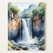 Watercolor geschilderde waterval planner (Achterkant)