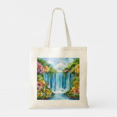 Watercolor geschilderde waterval tote bag (Achterkant)
