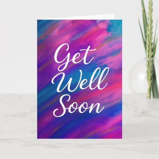 Watercolor Get Well Soon Kaart (Voorkant)