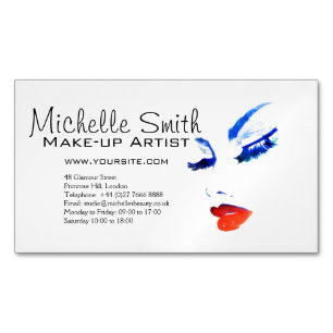 Watercolor gezicht make-up artiest branding magnetisch visitekaartje