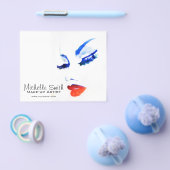 Watercolor gezicht make-up artist branding flyer (Enkel)