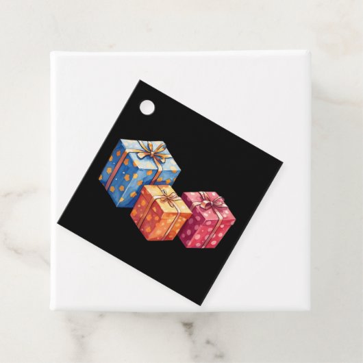 Watercolor gift boxes  illustration square bedankjes labels (In situ)