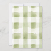 Watercolor Gingham Cocktail en Koekjes Winter Kaart (Achterkant)