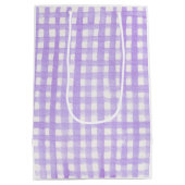 Watercolor Gingham Spring Colorful Easter Fun Medium Cadeauzakje (Achterkant)