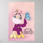 Watercolor Giraffe -> Aquarel Giraffe Poster (Voorkant)
