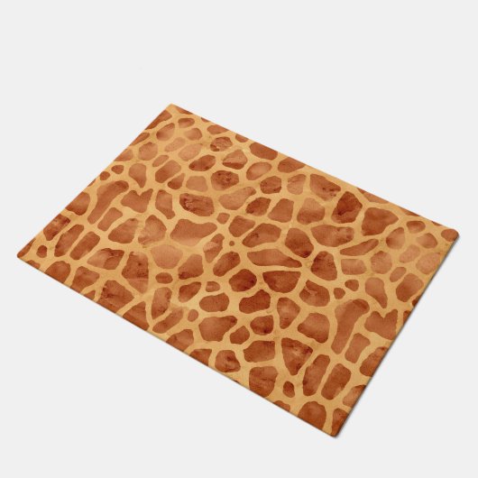 Watercolor Giraffe Print Deurmat (Schuin)