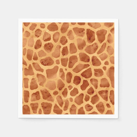 Watercolor Giraffe Print Servet (Voorkant)