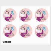 Watercolor Giraffe Ronde Sticker (Vel)