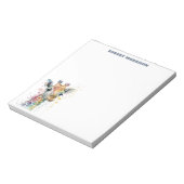 Watercolor Giraffe Sophisticated Notepad Notitieblok (Linkerzijde)