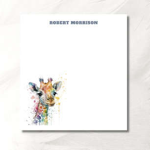 Watercolor Giraffe Verfijnd Notitieboek Notitieblok