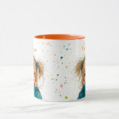 Watercolor Girl with flower Any Name Mok (Midden)