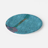 Watercolor Gitaar Blauwe Muziek Verjaardagsfeestje Papieren Bordje (Gekanteld)