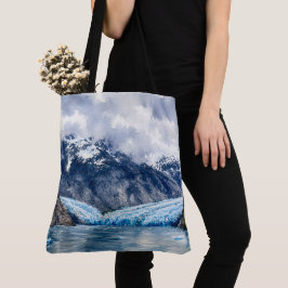 Watercolor Gletsjer Alaska Natuur Scène Geschenk Tote Bag
