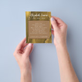 Watercolor Glitter Agate Visagist Kapsalon Flyer (Hand)