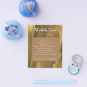 Watercolor Glitter Agate Visagist Kapsalon Flyer (Enkel)
