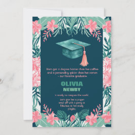 🎓Watercolor Glow Afstudeerfeest Kaart