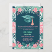 🎓Watercolor Glow Grad Party Kaart (Voorkant)