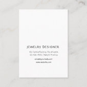 Watercolor Gold Earring Designer Display Visitekaartje (Achterkant)