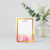 Watercolor Gold Earring Designer Display Visitekaartje (Staand voorkant)