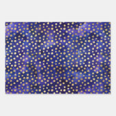 Watercolor Gold Starry & Damask Patterns Inpakpapier Vel (Voorkant 3)