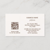 Watercolor Gold White Flowers Visitekaartje (Achterkant)