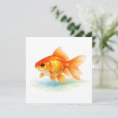 Watercolor Goldfish  Kaart (Staand voorkant)