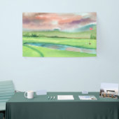 Watercolor Golf Spandoek (Beurs)