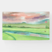 Watercolor Golf Spandoek (Horizontaal)