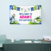 Watercolor golf verjaardagsfeestbanner spandoek (Beurs)