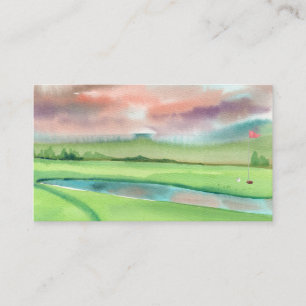 Watercolor Golf Visitekaartje