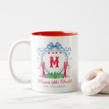 Watercolor Gondola Ski Monogram Crest