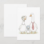 Watercolor Goose Baby Shower Plates Bedankkaart (Voorkant / Achterkant)