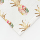 Watercolor Gouden Ananas Dekbed van Fleece Deken (Hoek)