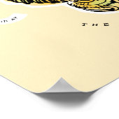 Watercolor Gouden Snaai Poster (Hoek)
