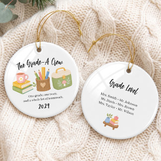 Watercolor Graadniveau Teams Groepsornament Keramisch Ornament