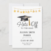 Watercolor Graduation Announcement One Photo Feestdagenkaart (Voorkant)