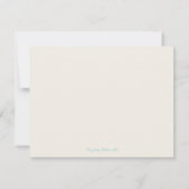 Watercolor Great Blue Heron Monogram Birdwatcher Notitiekaartje (Achterkant)