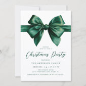 Watercolor Green Christmas Party Kaart (Voorkant)