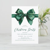 Watercolor Green Christmas Party Kaart (Staand voorkant)