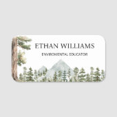 Watercolor Green Forest Personalized  Naamplaatje (Voorkant)