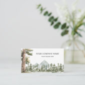 Watercolor Green Forest Personalized Outdoor Visitekaartje (Staand voorkant)