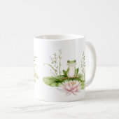 Watercolor Green Frog  Koffiemok (Voorkant rechts)