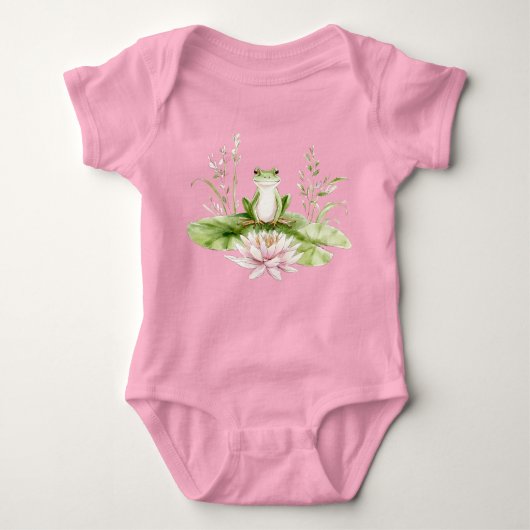 Watercolor Green Frog Romper (Voorkant)
